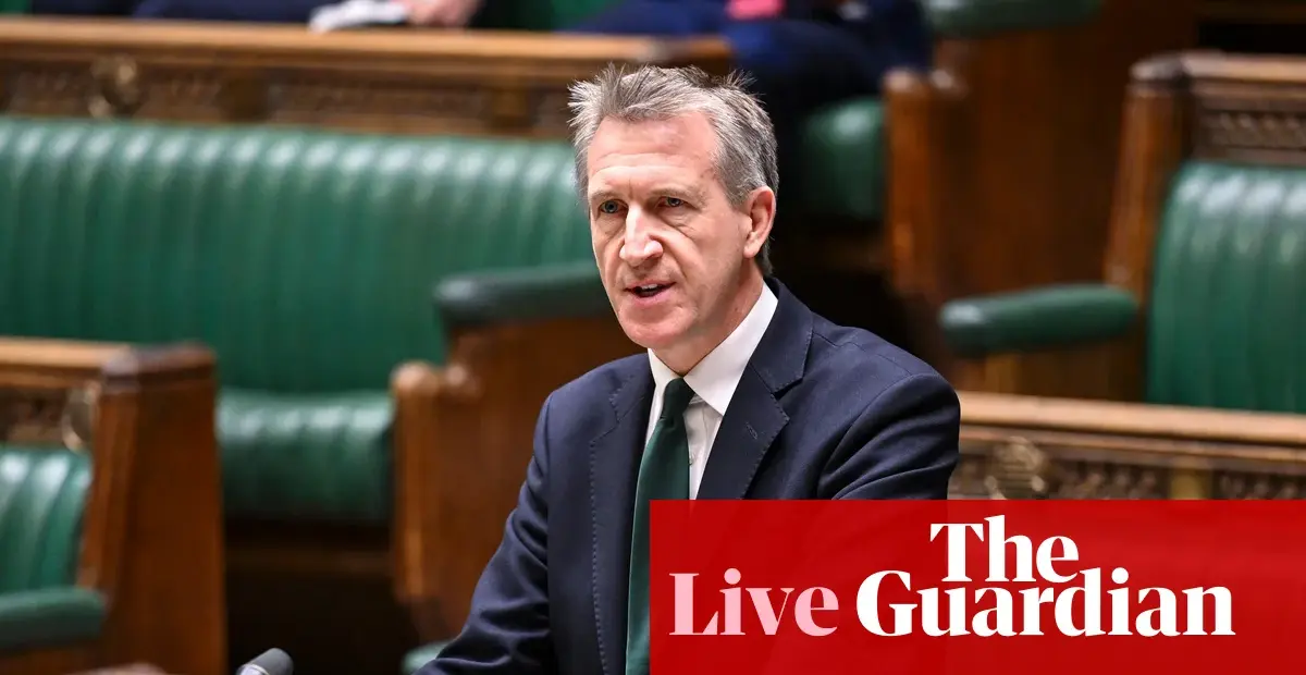 Dan Jarvis appointed defence secretary after Healey resignation