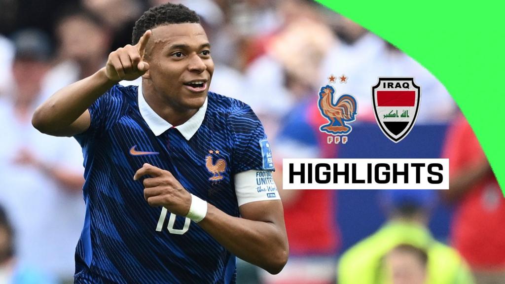 France beats Iraq 3-0 after storm delay; Mbappé nets two in 100th cap