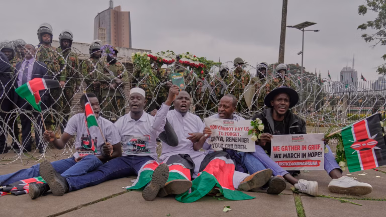 Kenyan police block roads around Nairobi ahead of anti-government protest