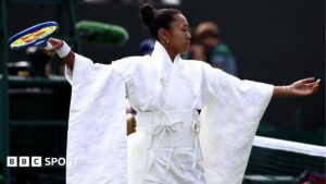 Osaka wears all-white kimono for Wimbledon first round
