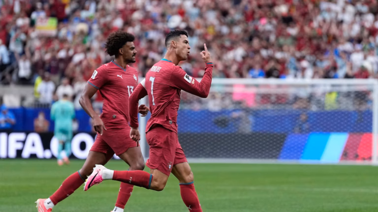 Ronaldo becomes first to score in six World Cups with goal against Uzbekistan