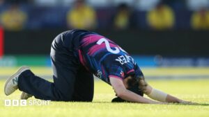 Scotland falls seven runs short of upset win over West Indies at T20 World Cup