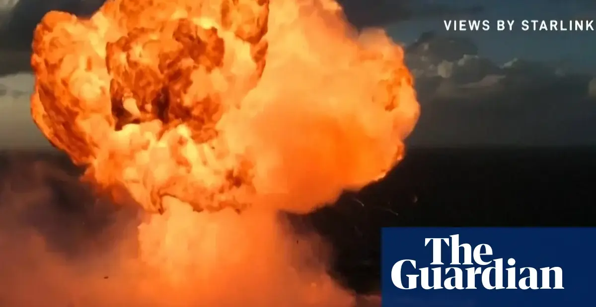 SpaceX Starship catches fire during Indian Ocean landing on test flight
