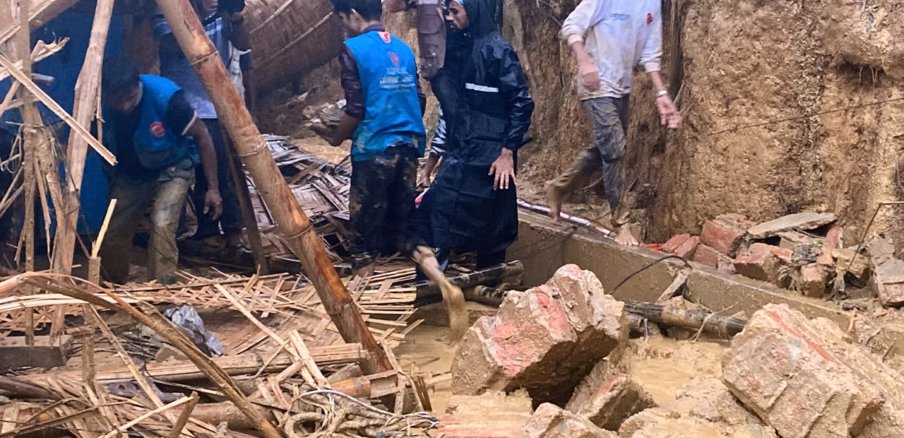 Bangladesh relocates Rohingya refugees after landslide kills at least 5 children