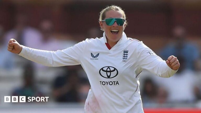 Ecclestone breaks England wicket record in first women's Test at Lord's