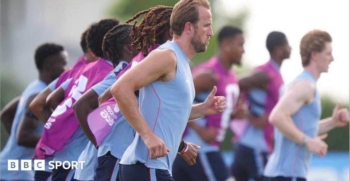 England's Guehi, Rice and James train before Norway World Cup quarter-final