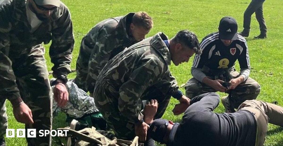 Football coaches train with military in Herefordshire exercise