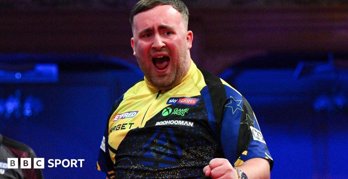 Littler throws nine-darter in World Matchplay win over Aspinall