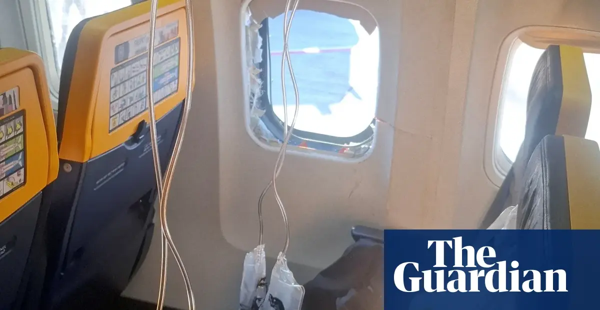 Ryanair Passenger Pulled Back Inside After Window Blows Out Mid-Flight