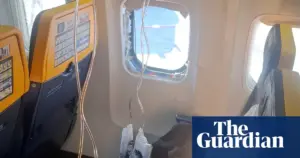 Ryanair Passenger Pulled Back Inside After Window Blows Out Mid-Flight