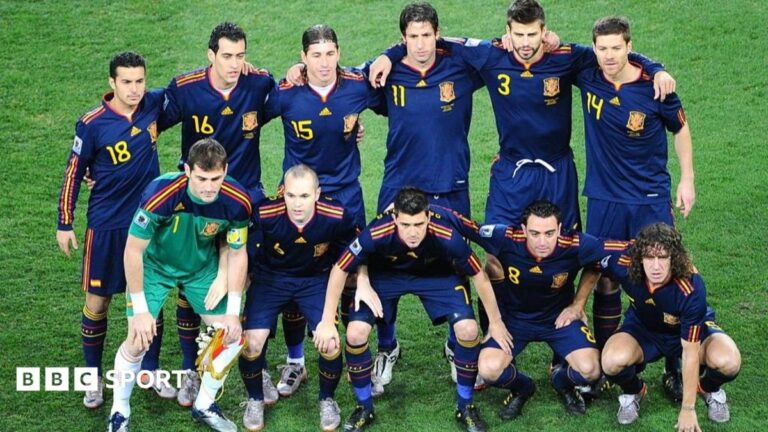 Spain 2010 vs 2026 World Cup teams compared by BBC Sport