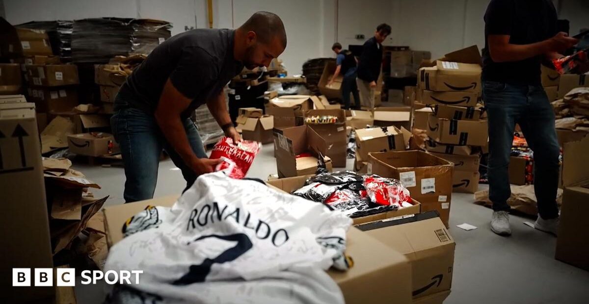 UK police seize £18m in counterfeit football kits over safety fears
