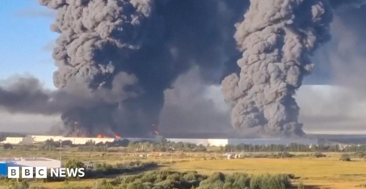 Ukrainian drone strikes on Russian warehouses kill eight, officials say